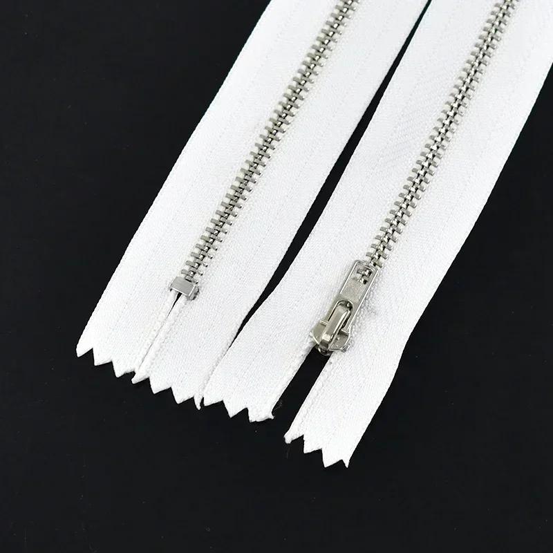 Meetee 10/20 шт. 3# Металлические молнии 10-30 см Закрытый конец Черно-белые молнии для сумок, джинсовых курток, карманов, швейные принадлежности для DIY