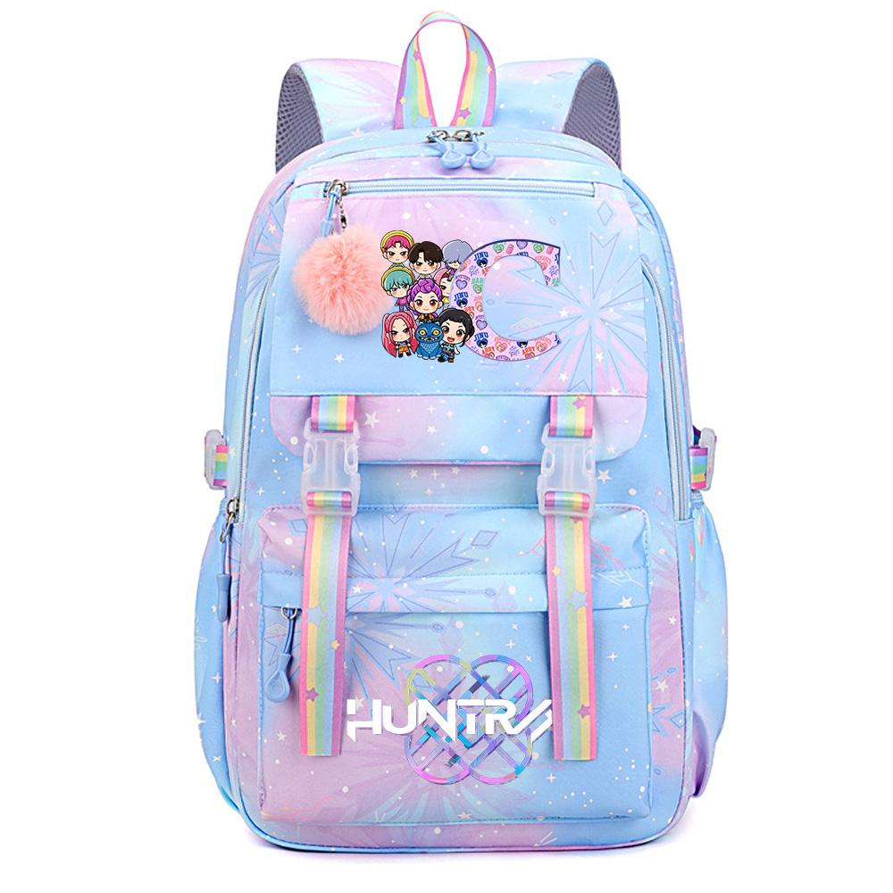 Cute K-Pop Demon Hunters Printed Large Capacity Waterproof Backpack Teenger Student Girl Boy Schoolbag Bookbag Women Large Capacity Travel Bag