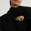 Women's Ocean Style Brooch 1Pcs Retro Metal Butterfly Embossed Pin with Lobster Detail for Dress Bag Scarf