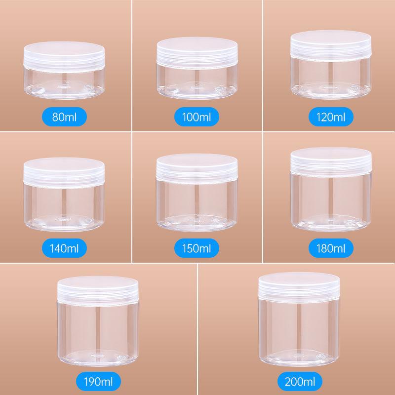 «Банка для крема 100 мл с ПЭТ, алюминиевой крышкой и прозрачная бутылка с широким горлом 250 мл с внутренней крышкой»