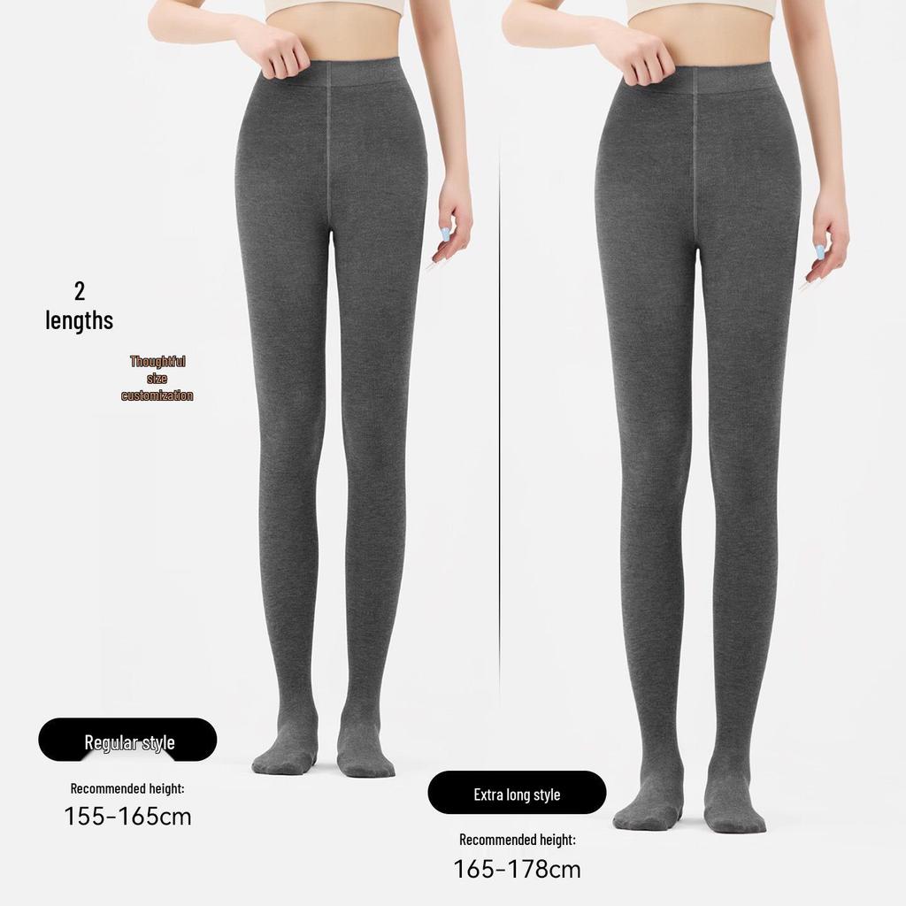 Очень длинные женские колготки из плюшевого бархата - Утягивающие, микро-давление и без провисания ластовицы для осени/зимы