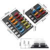 Fuse Box Holder 32V 100A For Auto Car Boat Marine Plastic Cover 6 Ways 12 Ways Blade Fuse Block M5 Stud With LED Indicator Light Fuse Holders1