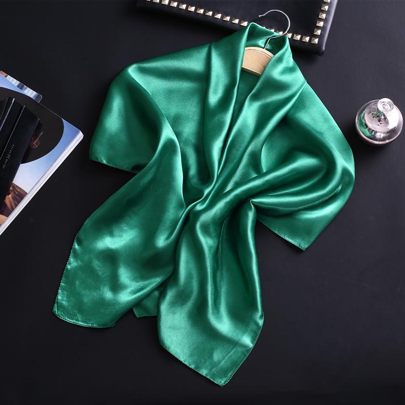 Solid Color Shawls Wraps Women Bandana Head Scarf 90cm Fashion Kerchief Neck Scarves