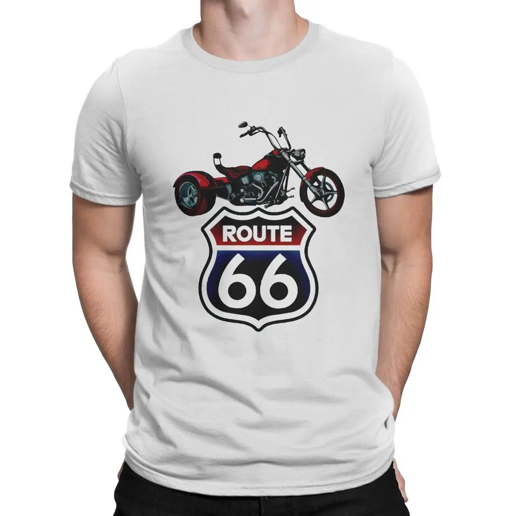 Motorcycle Chopper Route 66 Special TShirt Vintage 66 Route Casual T Shirt Hot Sale T-shirt For Adult Unisex