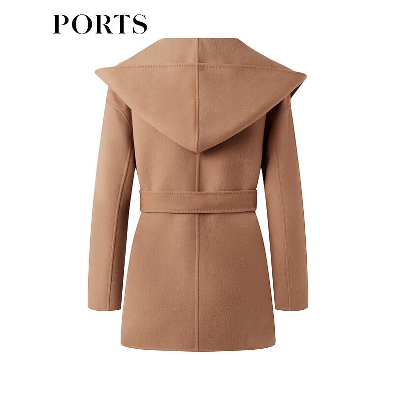 PORTS Women's Desert Sand Wool Blend Short Coat LM9C079LZF069
