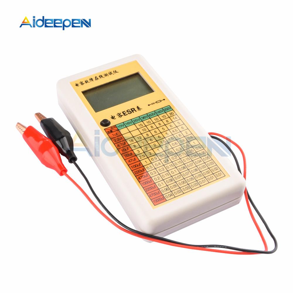 LCD Digital Capacitor ESR Meter Transistor Tester Internal Resistance Meter Test In Circuit for Electrican Tool Power Supply