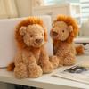 23cm Stuffed Lifelike Lion Plush Doll Simulation Forest Animals Plush Huggable Toys For Kids Halloween Birthday Gift Home Decor