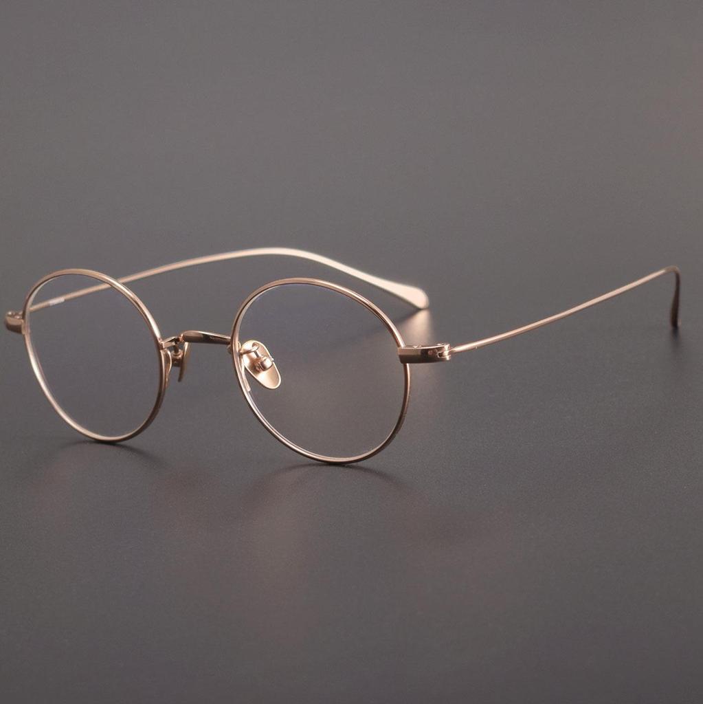 Сверхлегкая титановая круглая оправа для очков 198T для женщин — маленькая, простой дизайн с функцией защиты от синего света при близорукости