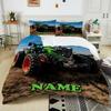 Новый! Персонализированный Набор из 3 предметов для кровати с принтом в стиле ретро-трактора с пользовательским именем для детей и взрослых, мягкое постельное белье, подарок на Рождество, Хэллоуин