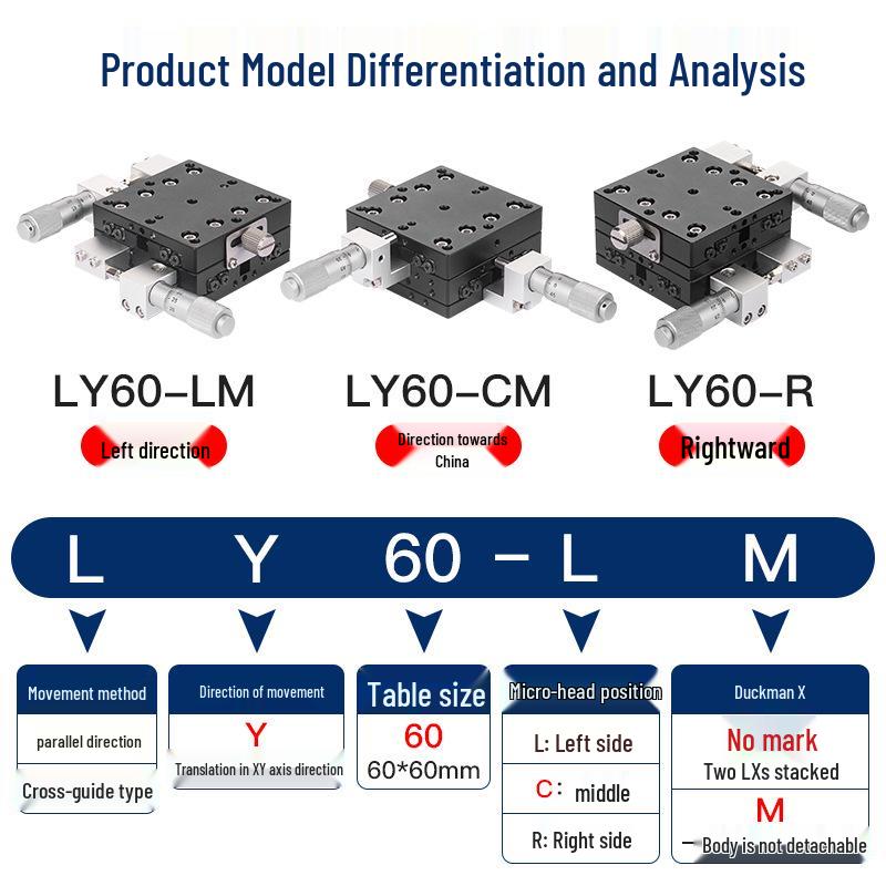 Two-Dimensional XY Axis Precision Manual Adjustment Platform