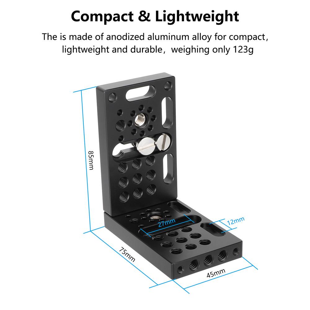 Universal L-Shaped Quick Release Plate for DSLR/Mirrorless Camera Tripod - Vertical Shooting Stabilizer (3920)