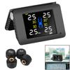 Car Tire Pressure Monitoring System With 4 External or Built-in Sensors Temperature Warning Fuel Save Intelligent Solar Power TPMS LED Display