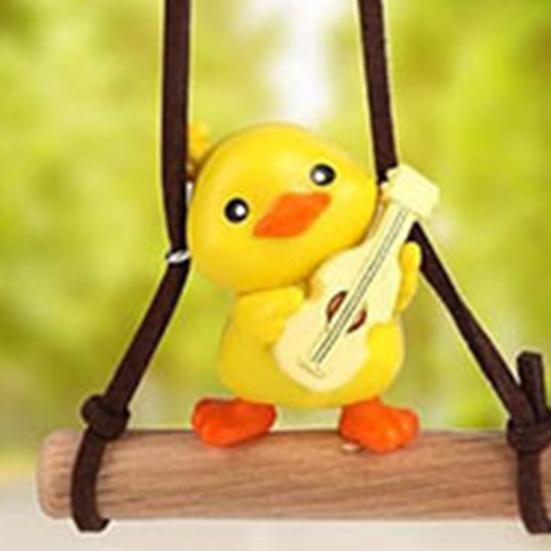 Подвеска в виде утки для автомобиля, симпатичное украшение для зеркала заднего вида, крутая качающаяся утка, многофункциональная сумка, талисман для дома и сада, подарки