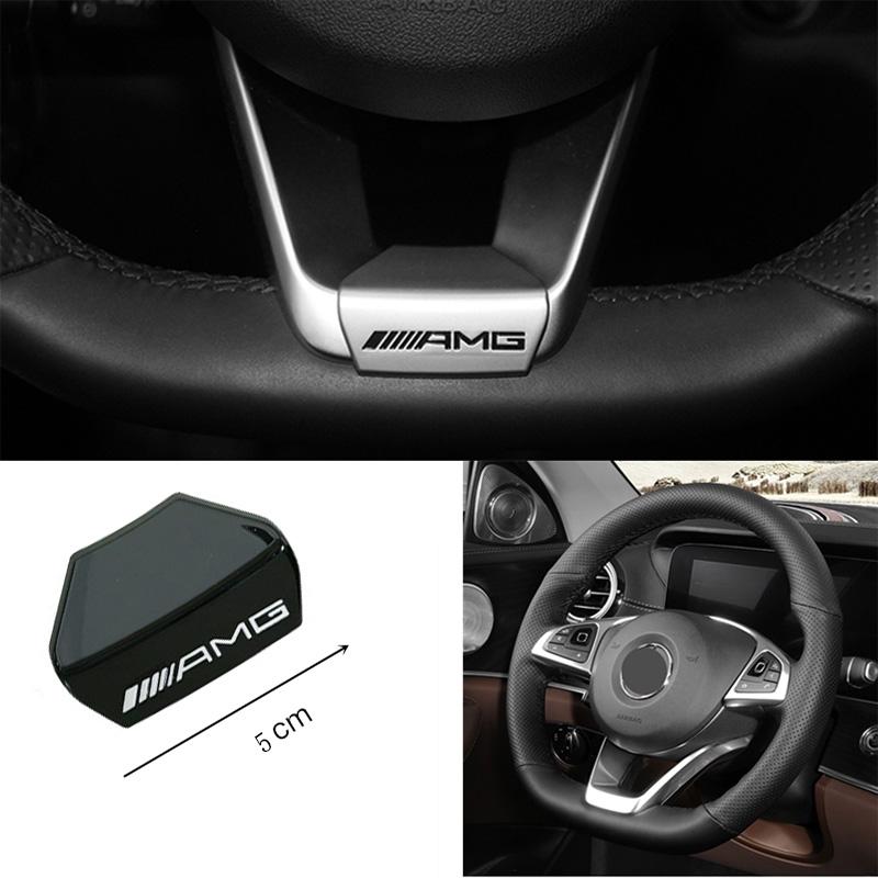GLC GLB Car Emblem Steering Wheel Sticker Decoration Accessories For Mercedes Benz AMG Brabus Smart Maybach W204 GLC CLA W205 W
