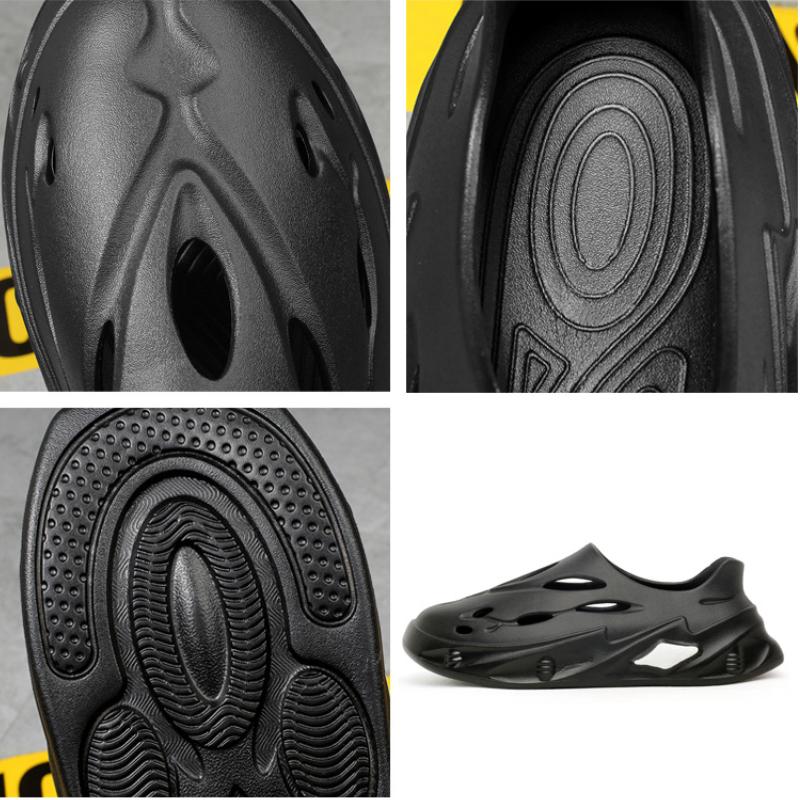 Solid Color Couple Slippers Summer Casual Breathable Sandals Fashionable Beach Shoes