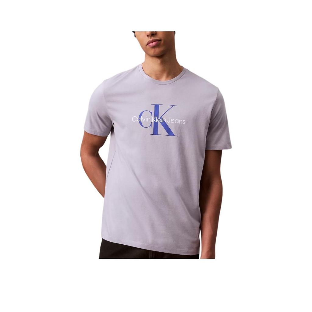 Calvin Klein Letter Print Crew Neck Comfortable Short Sleeve T-Shirt Men Tops LV040EM286-G71