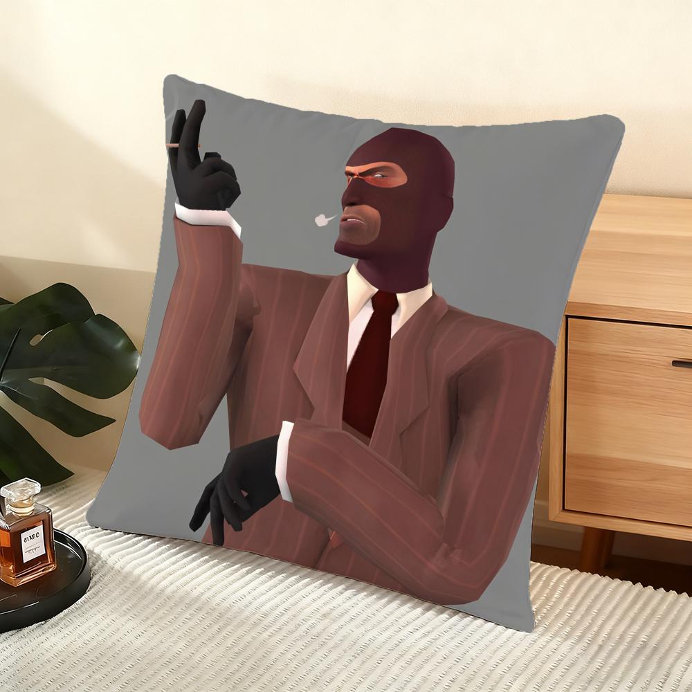 T-Team F-Fortress 2 Чехол для подушки-подушки Мягкий коротковорсовый чехол для подушки Гладкая уютная текстура Эстетичный чехол для подушки Домашний декор
