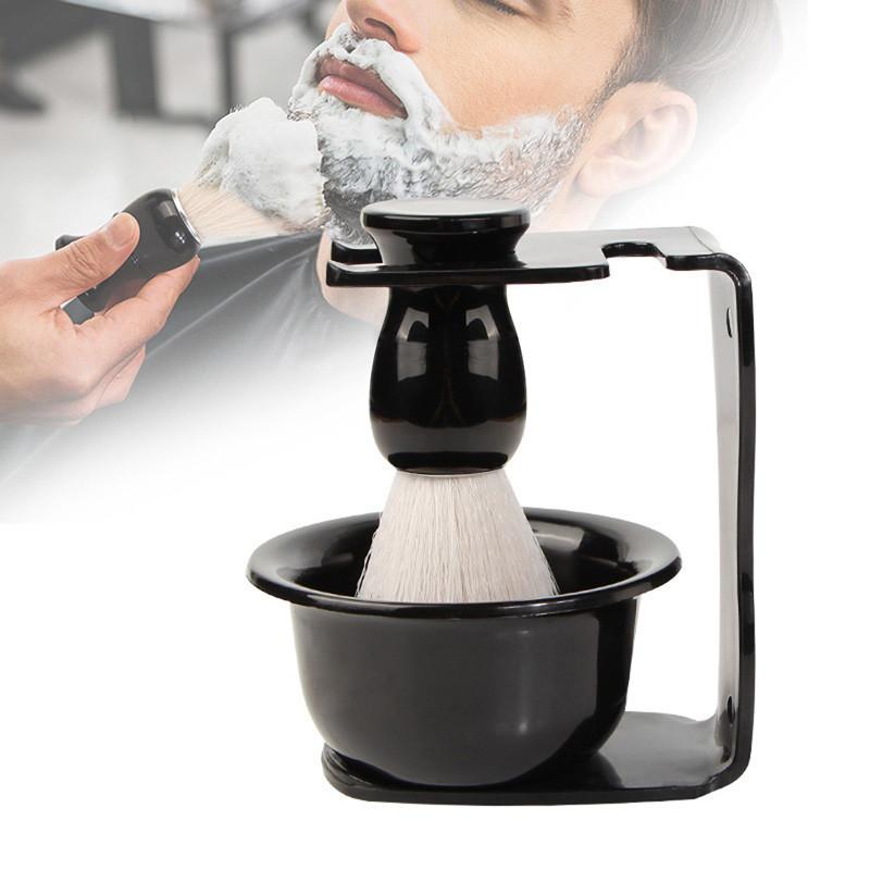 Набор помазков для бритья Набор для бритья 3-в-1 с помазком Чаша для бритья и подставка для бритья Мужской подарочный набор для бритья на День отца