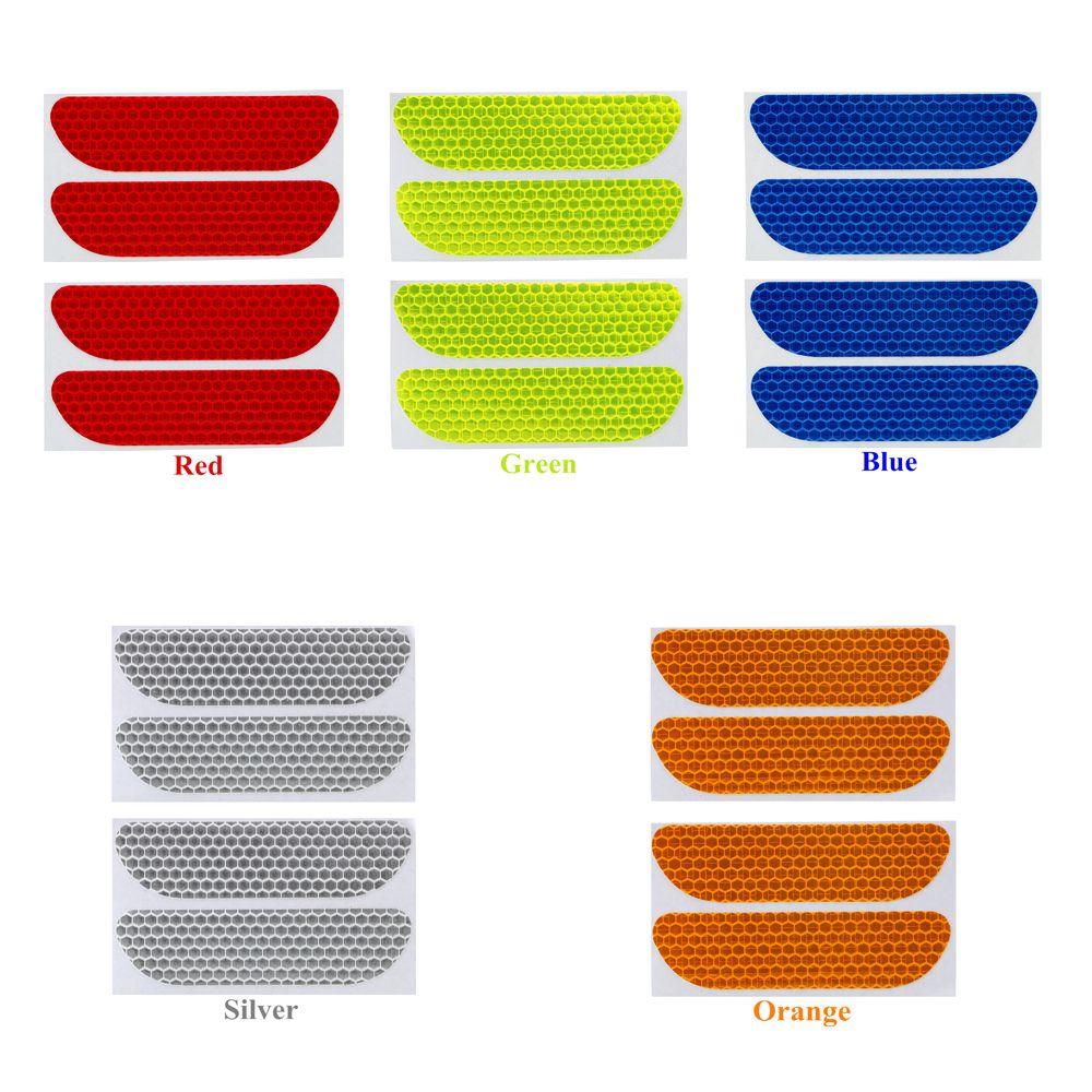 4pcs Rear Open Sign Universal Car Door Stickers Safety Reflective Tape Warning Mark
