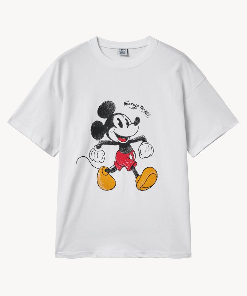 VTWO Washed Working _Mickey_ T-Shirt (White)