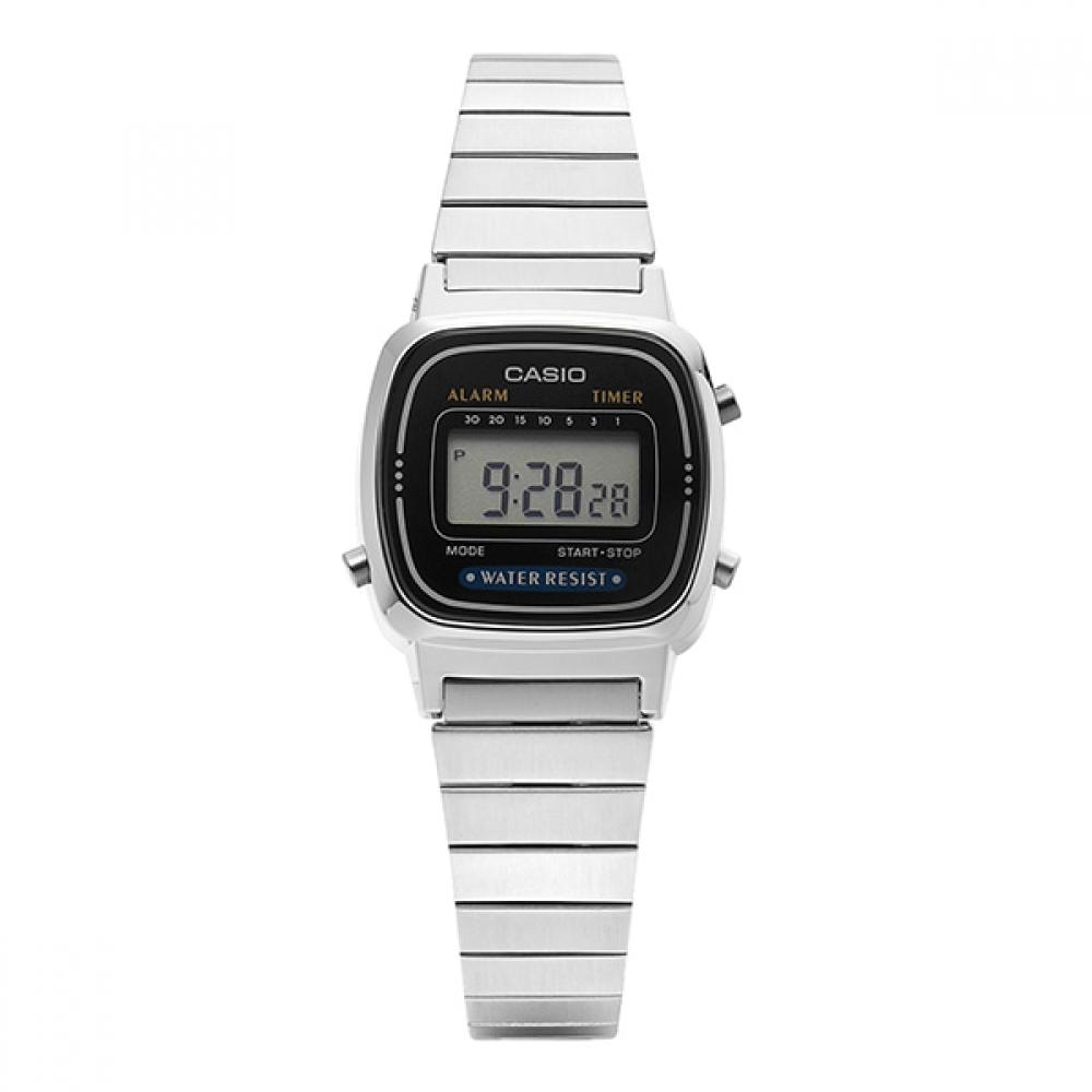 Casio La670wa 1df La670wa 1 Цифровые Квадратные Винтажные Ретро Женские Металлические Часы