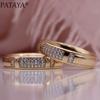 PATAYA элегантное женское кольцо инкрустированное кристаллами