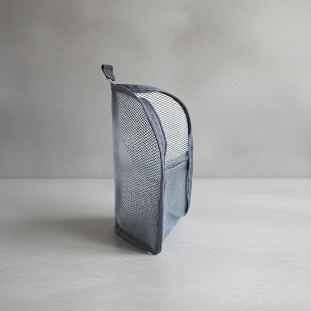 Portable Travel Toiletry Bag with Mesh Compartment for Bathroom Storage and Organization