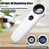 Handheldhigh-definition40x Magnifying Glass withLED Light Suitable for Electronic Repair  Antique Identification Iconic Jewelry