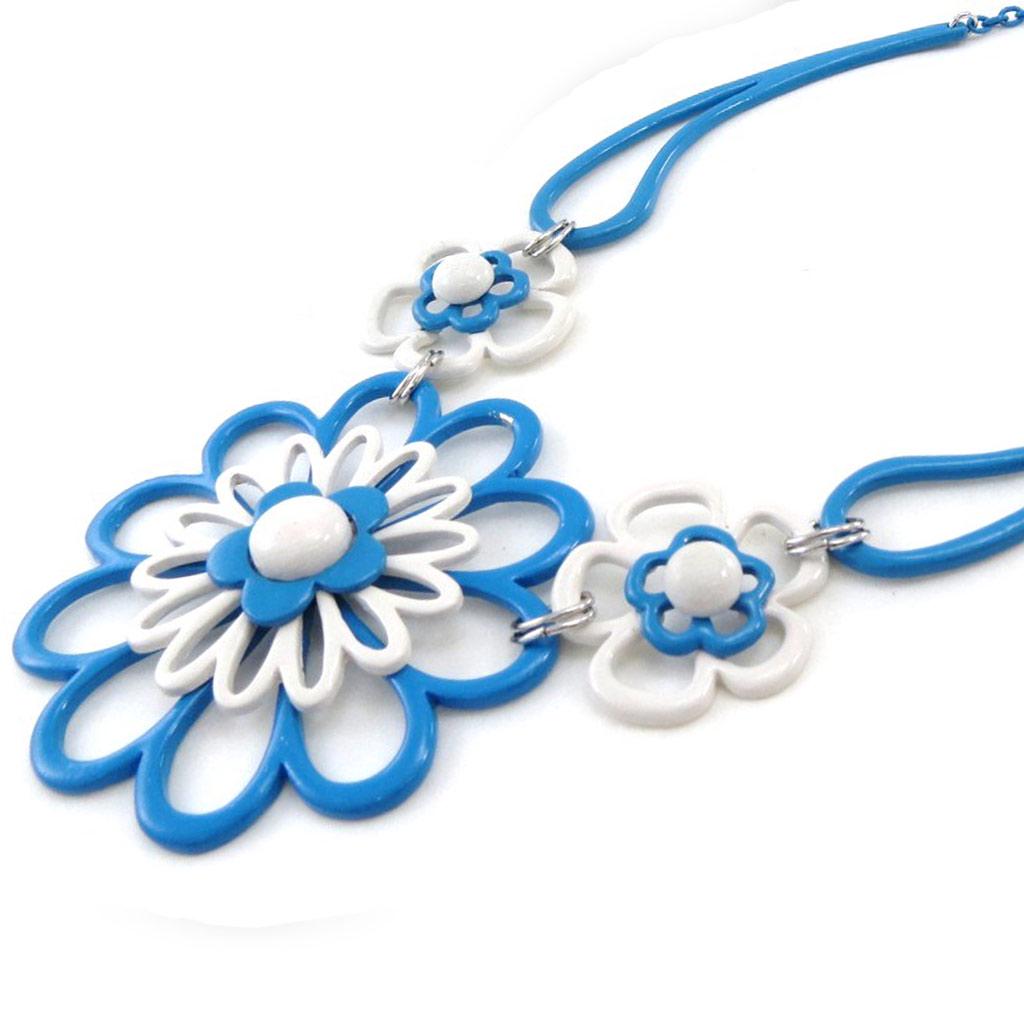 NOA [I9958] - Дизайнерское колье «Маргарита» сине-белый