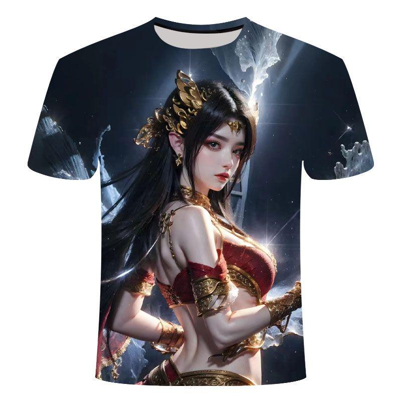 Летние персонализированные футболки с 3D-печатью для мужчин и женщин, популярные среди любителей аниме, футболки с короткими рукавами по мотивам китайских аниме-сериалов