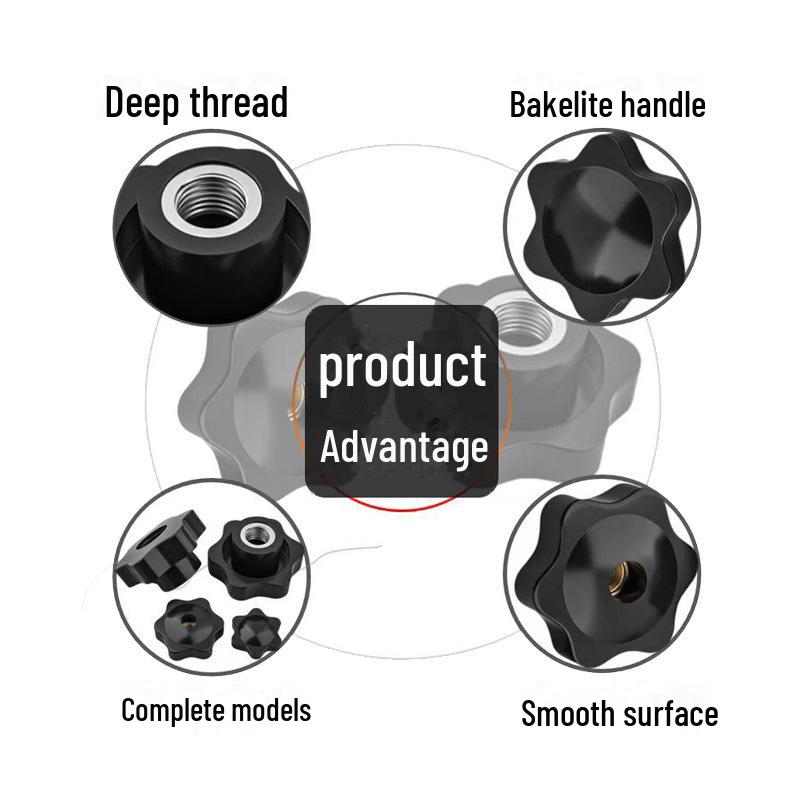 Ручной винт с гайкой и головкой в виде сливы для сквозных/глухих отверстий, размеры M4-M12