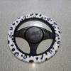 Теплый и Уютный Защитник Руля Автомобиля Леопардовый Принт Сердечки Зимняя Оплетка Руля Авто Декор
