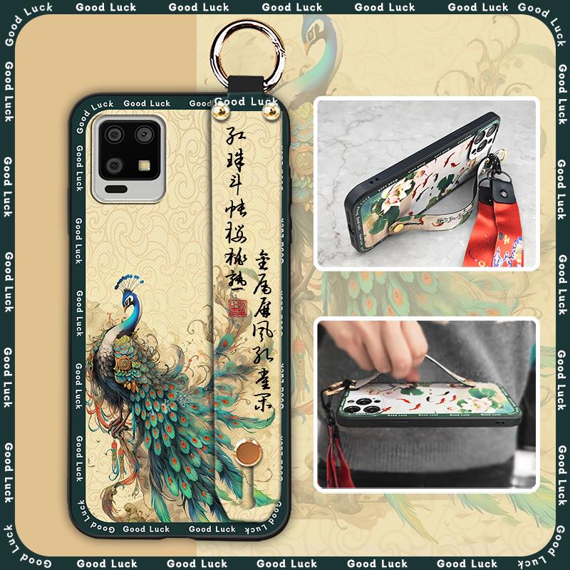 Silicone For Mom Phone Case For Sharp Aquos Zero6/Aquos Air Waterproof Dirt-resistant Kickstand Anti-dust Wristband Ring