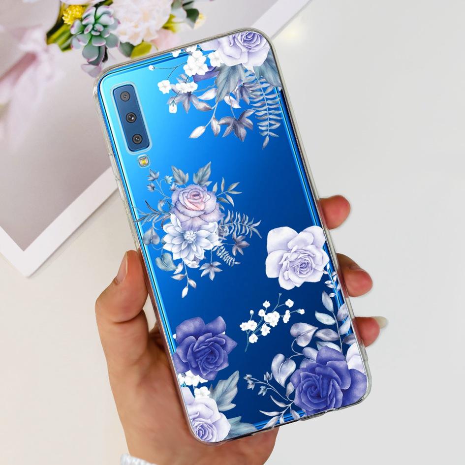 Силиконовый Чехол Для Samsung Galaxy A7 2018 Чехол A750 A750F Чехол Прозрачный ТПУ Модный Чехол Для Телефона Для Samsung A 7 2018 SM-A750F Fundas