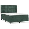 3129450 vidaXL Lit à sommier tapissier et matelas Vert foncé 140x190cm Velours