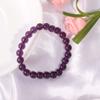 Настоящий Фиолетовый Драгоценный Камень Круглый Натуральный Ювелирный Бусины Будды Аметист Браслет Бусины