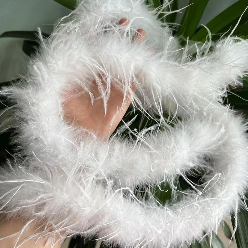 Ostrich Feather Strips and Headdresses: Perfect for Evening Gowns, Wedding Dresses, and Clothing Decoration