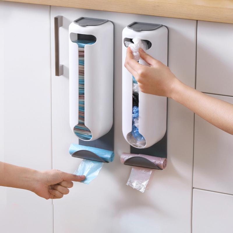 Kitchen Grocery Bags Holder Wall Mount Plastic Bags Organizer Kitchen Plastic Grocery Bags Dispenser Old Bags Saver To The Wall