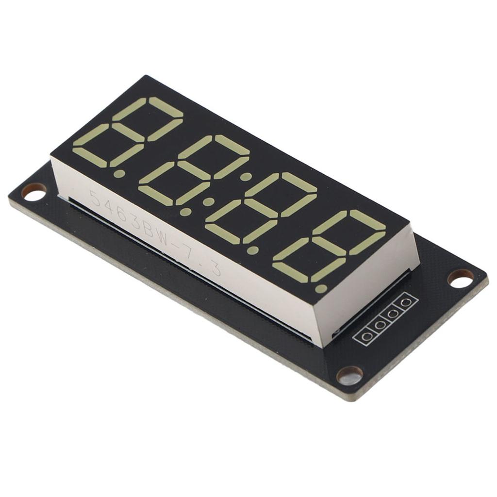 LED Display Tube Module 4 Digit 7 Segment White Display Color Fits for Arduino Use Library TM1637.h