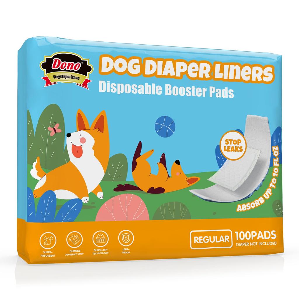 Подгузник для собак Dono, используемый с поясом для поддержания хороших манер у собак и моющимся средством для впитывания мочи у домашних животных, одноразовый подгузник для поддержания хороших манер у собак без флуоресценции для девочек и кормящих домашних животных