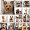Bedroom Sofa Waist Cushion Cover Car Decorative   Cute Dog Yorkie  Yorkshire Decor Print Pillowcase