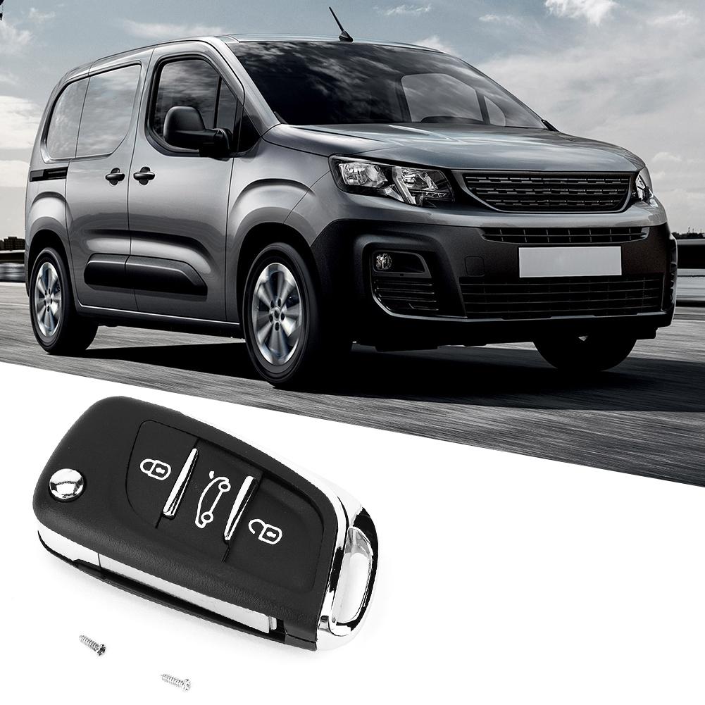 3Button Car Remote Flip Key Fob Case Blade Cover Shell Fit for Peugeot Partner 306 407