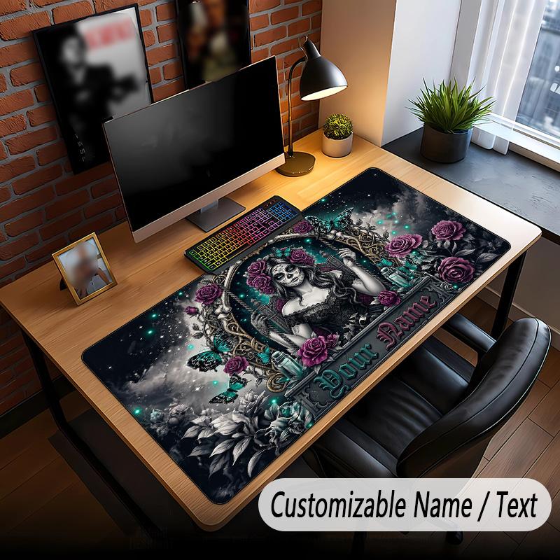 Decorative Artwork Theme Custom Mouse Pad Personalized With Name Text Customized Desk Mat For Office Home Decor