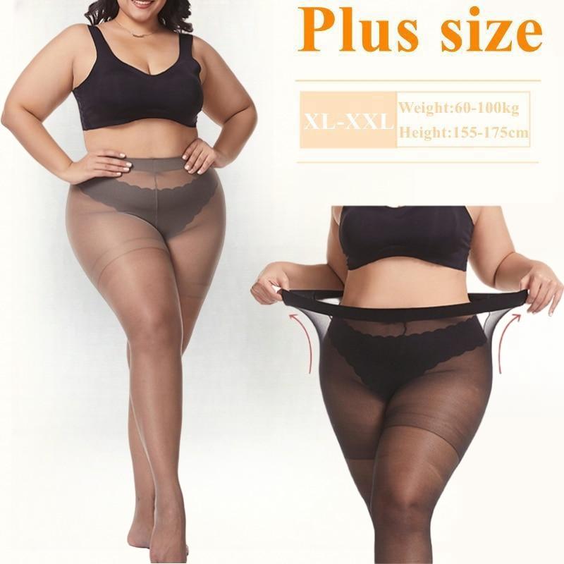 15D Ultra-thin Large Size Pantyhose for Women Oversized Stockings Tights Breathable Sexy Elastic Plus Size Pantyhose Female XXXL