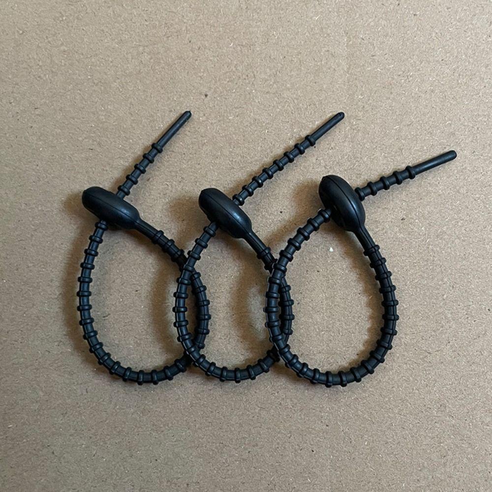 3 PCS Candy Colors Silicone Tie Silicone Material Key Lanyard Bag Accessories Lanyard