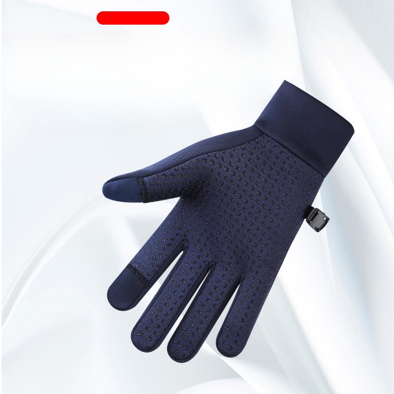 Новые мужские перчатки для зимней езды и вождения, утепленные толстым плюшем, теплые, водонепроницаемые, холодостойкие и противоскользящие, с сенсорным экраном, для занятий спортом на открытом воздухе
