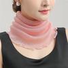 Fashion Sunscreen Veil Small Silk Scarf Neck Guard Mask Headband Motorcycle Sun Protection Head Scarf EMA
