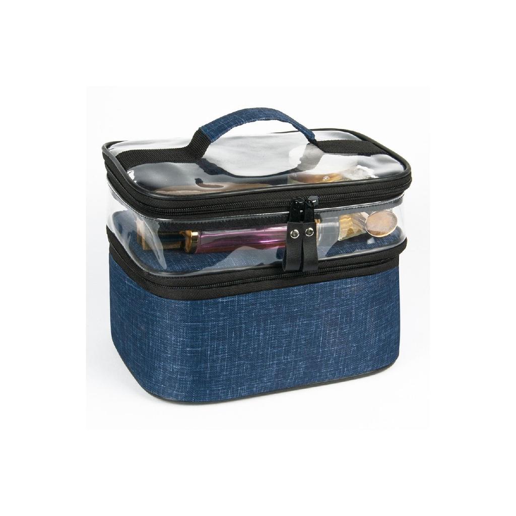 Женская косметичка с двумя большими отделениями, складной органайзер для путешествий, косметичка с вешалкой