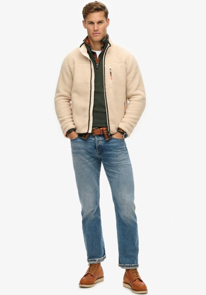 Демисезонная куртка Superdry Outdoor Full Zip Fleece oatmeal beige