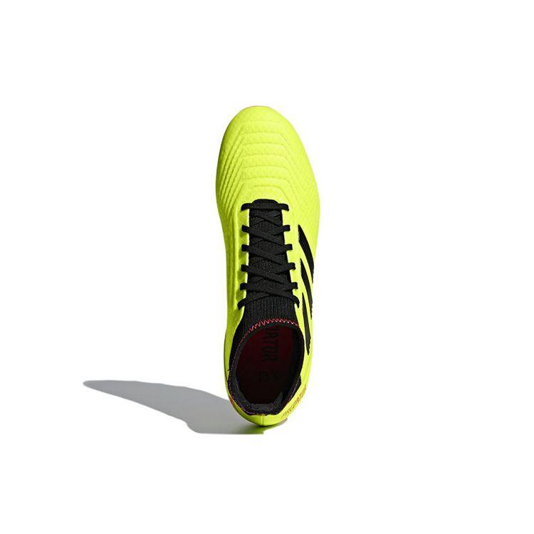 adidas Predator 18.3 Круглый носок Шнуровка AG (Резиновые короткие шипы) Нескользящие Прочные Футбольные Бутсы Мужские Футбольные Бутсы Черно-Желтые BB7748